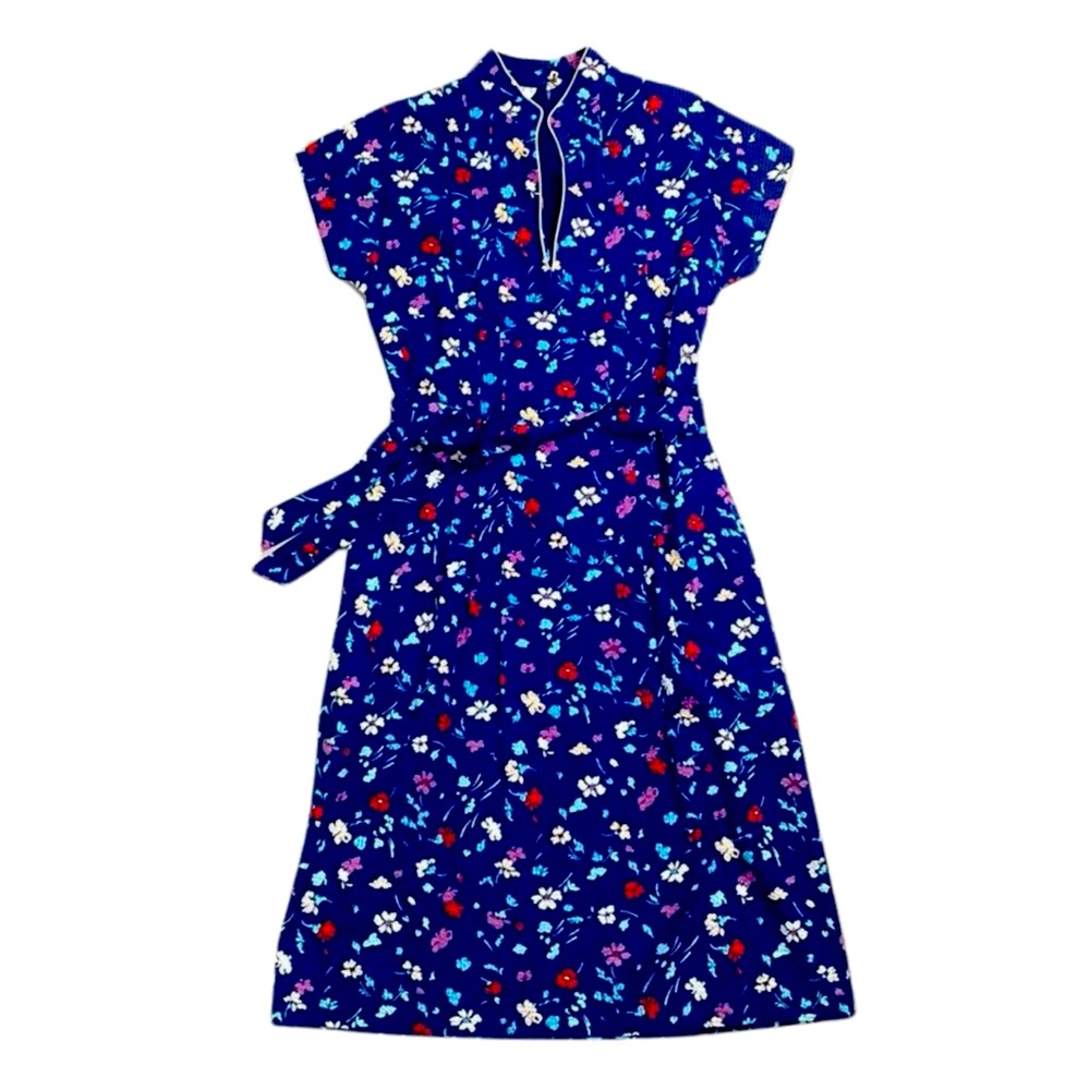 Vintage Retro Floral Shift Dress - Tanner of NC Size 12